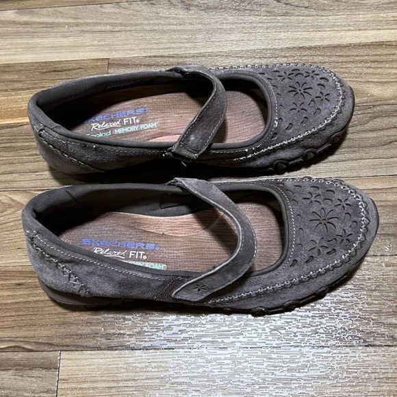 Skechers Women's Relaxed Fit Memory Foam Mary Jane Loafers Brown/Gray Size 7‎ - Picture 5 of 6